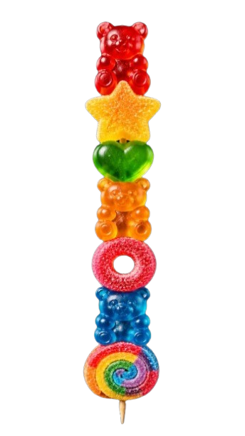 Rainbow Gummy Candy Kabob - Premium Candy by Lolly & Jelly